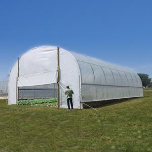 FarmTek GrowSpan Series 500 Tall High Tunnel Greenhouse System | Superior Ventilation | Tall Sidewalls For Maximum Growing Space