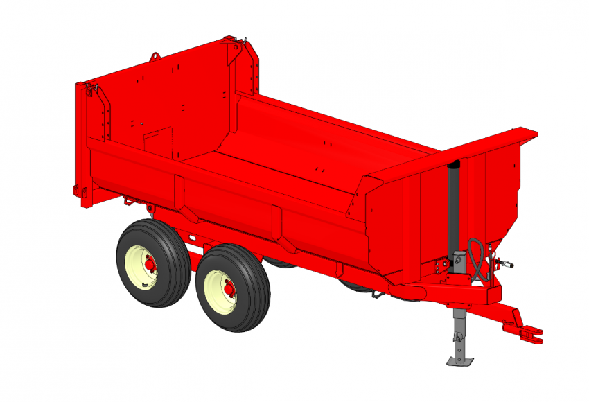 Woody Equipment Tilting Dump Trailer Model 510, 610, 612, 712, 814 & 816 | V Series | 35-100 HP | Pull Type | For Tractors