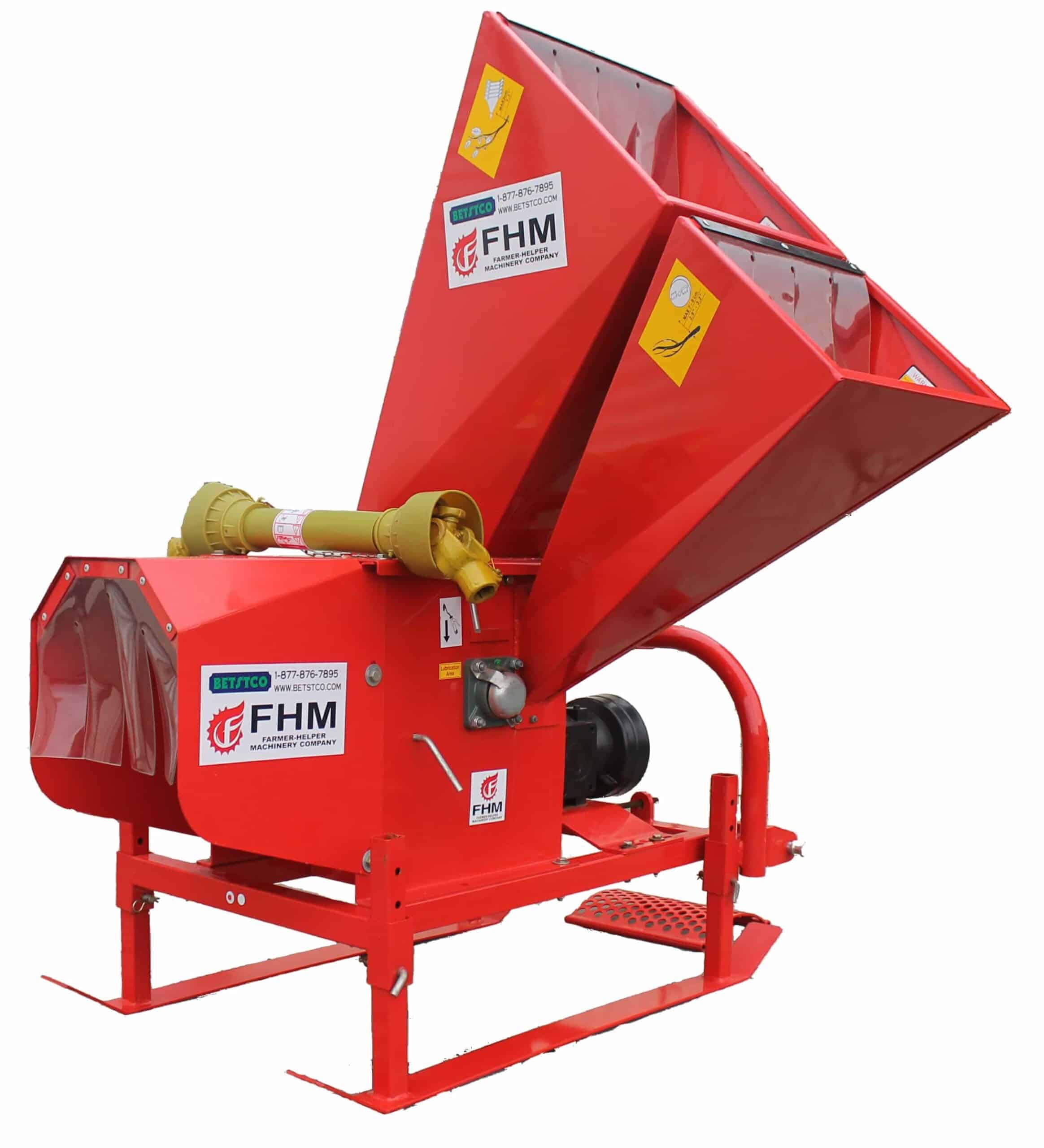 Farmer Helper FH-ECO19 Shredder and Wood Chipper | 3”x5" Chipper Capacity | 15-50HP PTO For Tractor