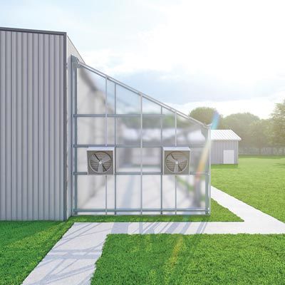 FarmTek GrowSpan Lean-To Series 2000 Commercial Greenhouse | Space-Saving Design | UV-Resistant, Multiple Widths & Lengths