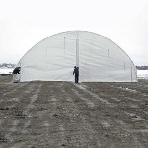 FarmTek GrowSpan 42'W Round Premium Extra Tall Tunnel Greenhouse System | Enhanced Crop Growth & Extended Growing Season