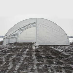 FarmTek GrowSpan 42'W Round Premium Extra Tall Tunnel Greenhouse System | Enhanced Crop Growth & Extended Growing Season